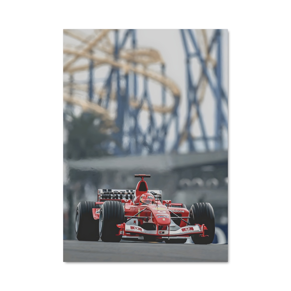 Poster Ferrari Vitesse courbes